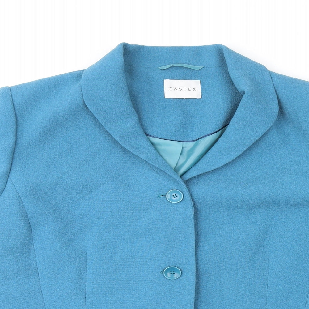 Eastex Womens Blue Jacket Blazer Size 18 Button