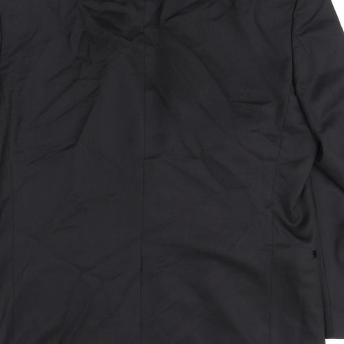 Pierre Cardin Mens Black Wool Tuxedo Suit Jacket Size 44 Regular