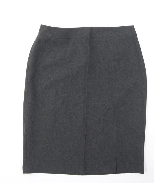 Dorothy Perkins Womens Grey Polyester Bandage Skirt Size 12 Zip