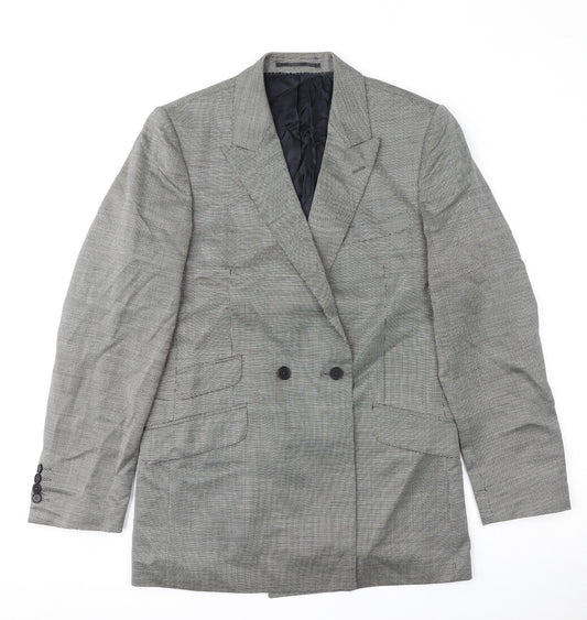 Jaeger Mens Grey Wool Jacket Suit Jacket Size 38 Regular