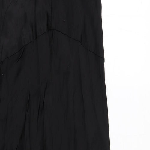 Per Una Womens Black Viscose Maxi Size 10 Scoop Neck Pullover
