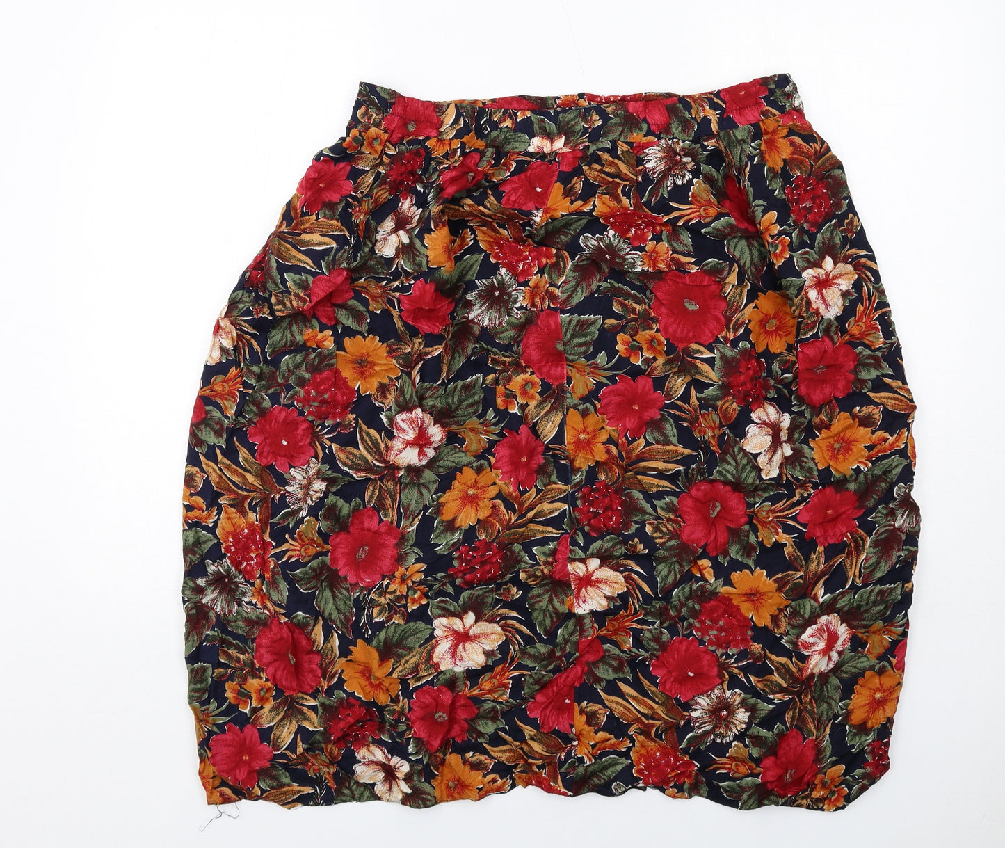 Etam Womens Multicoloured Floral Viscose A-Line Skirt Size 16