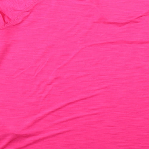 Dare 2B Womens Pink Polyester Basic T-Shirt Size 14 V-Neck Pullover