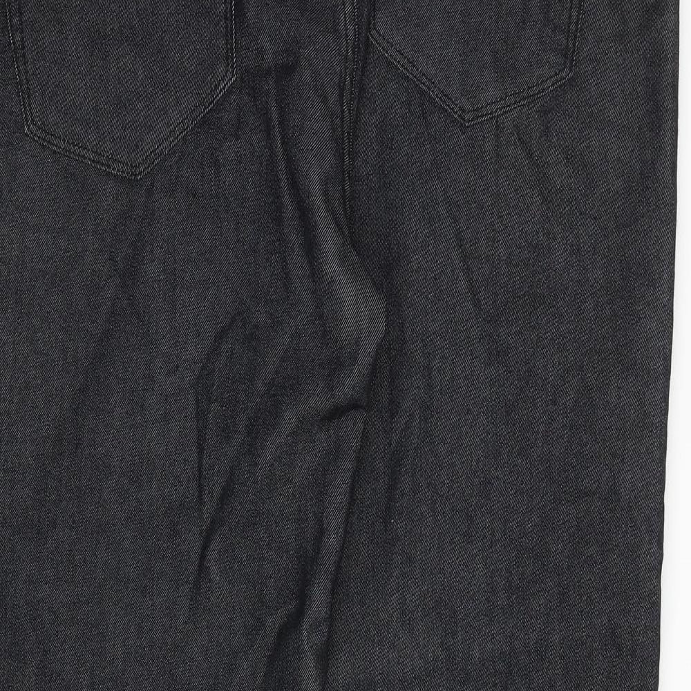 NEXT Mens Grey Cotton Straight Jeans Size 36 in Regular Button