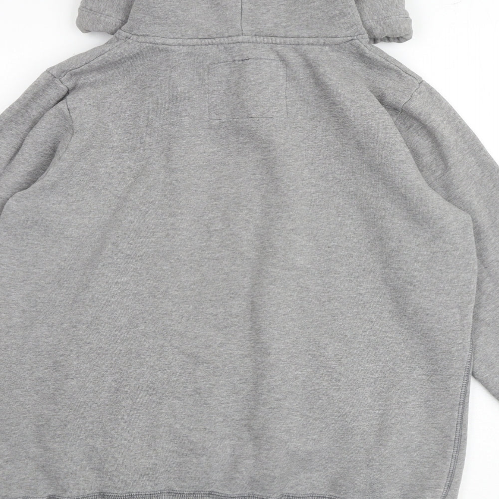 Jack Wills Womens Grey Cotton Pullover Hoodie Size 12 Pullover