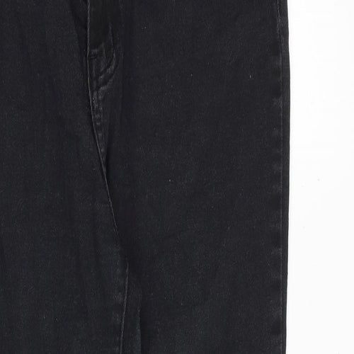PRETTYLITTLETHING Womens Black Cotton Skinny Jeans Size 14 Regular Zip