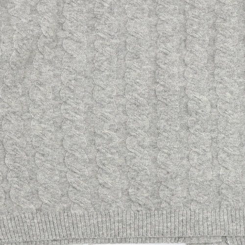 H&M Womens Grey V-Neck Polyester Cardigan Jumper Size M