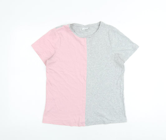 NEXT Womens Multicoloured 100% Cotton Basic T-Shirt Size 12 Round Neck