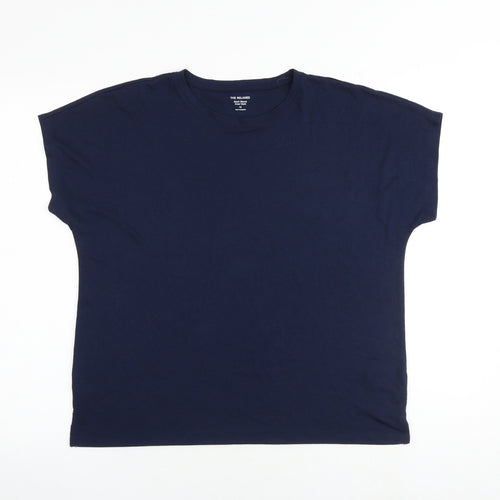 Marks and Spencer Womens Blue Polyester Basic T-Shirt Size 12 Round Neck