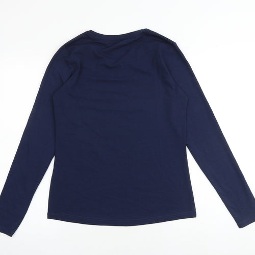 Mountain Warehouse Womens Blue 100% Cotton Basic T-Shirt Size 10 Round Neck - Sheep