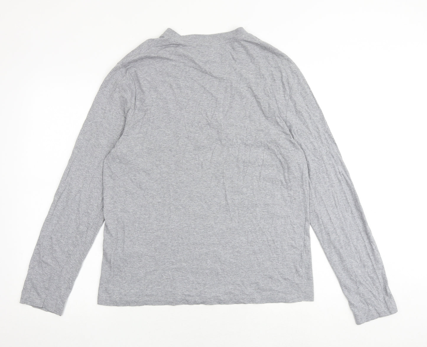 ASOS Mens Grey Cotton T-Shirt Size L Round Neck