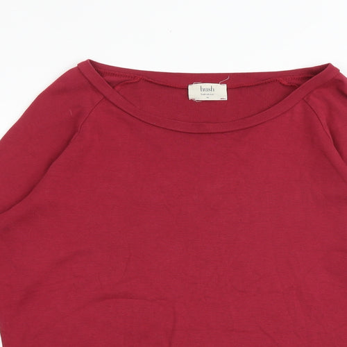 Hush Womens Red 100% Cotton Pullover Sweatshirt Size XS Pullover - Boat Neck