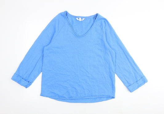 Per Una Womens Blue 100% Cotton Pullover Sweatshirt Size 12 Pullover