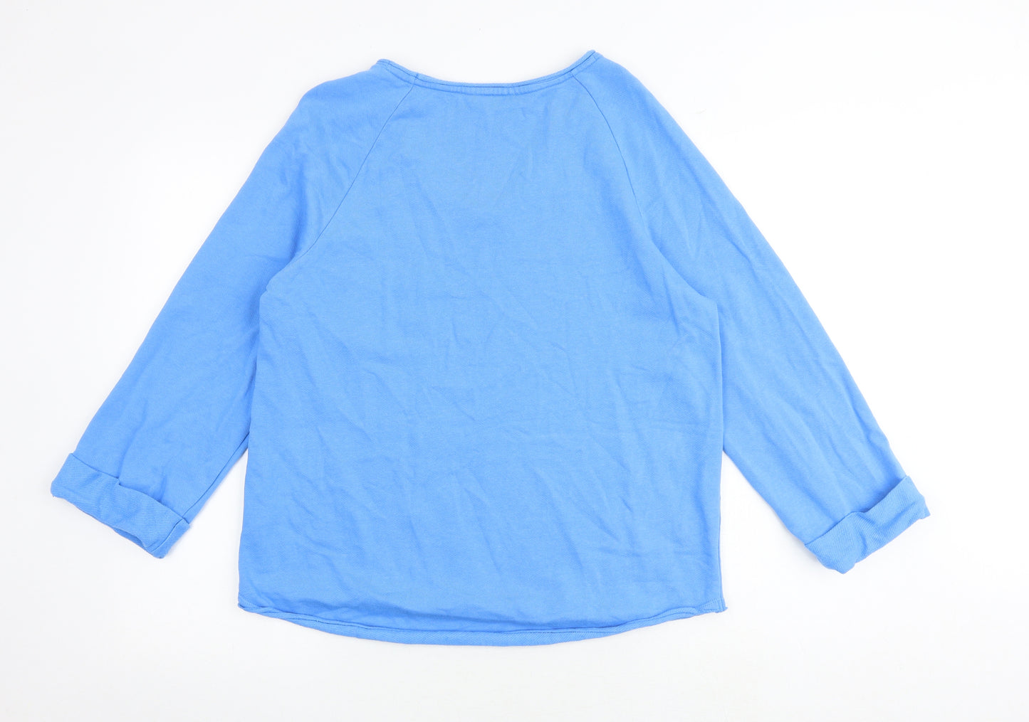 Per Una Womens Blue 100% Cotton Pullover Sweatshirt Size 12 Pullover