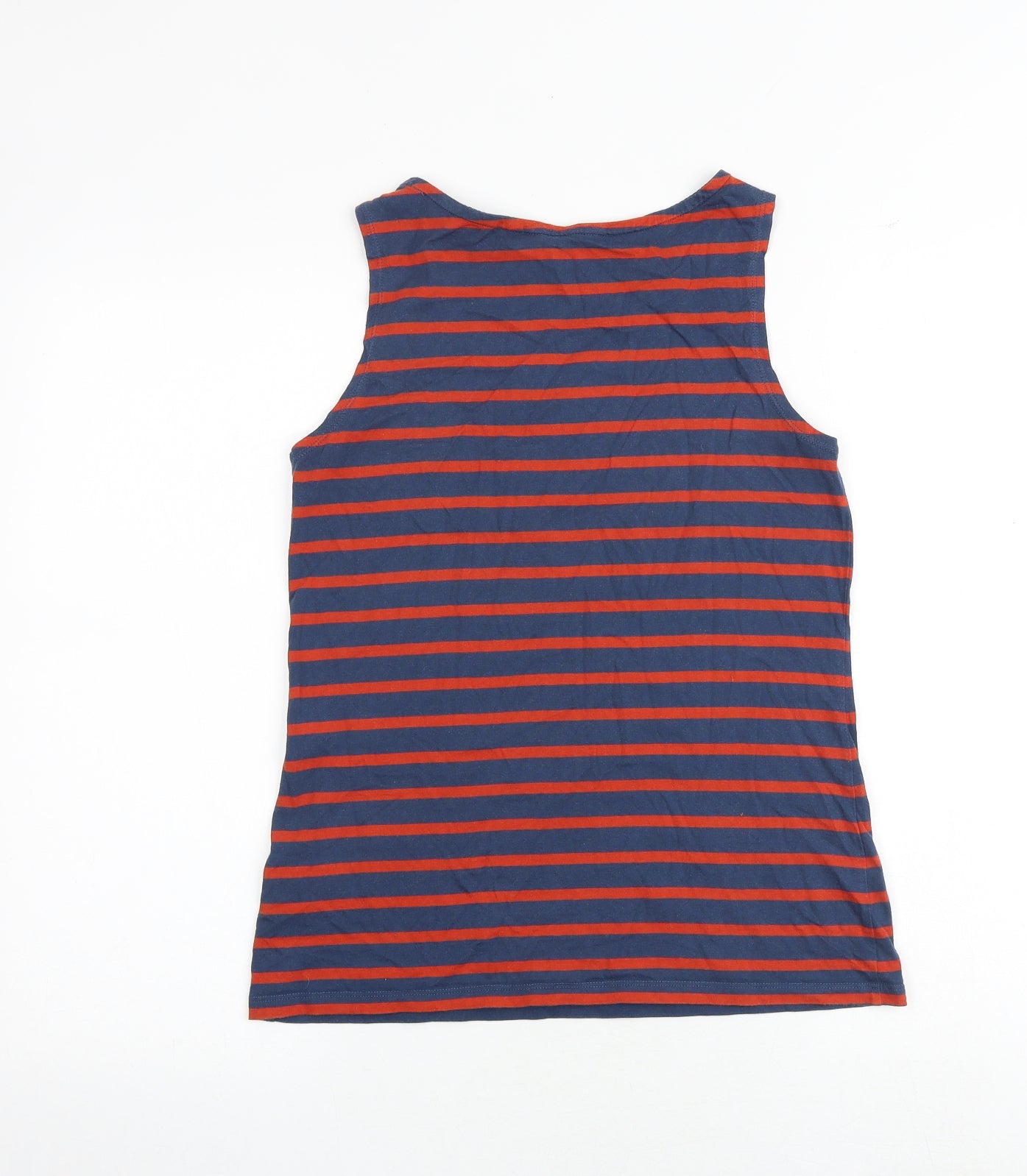 Seasalt Womens Multicoloured Striped 100% Cotton Basic Tank Size 10 Round Neck