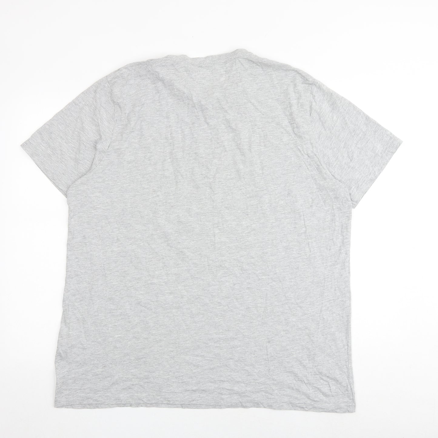 Dunnes Stores Mens Grey Cotton T-Shirt Size 2XL Round Neck