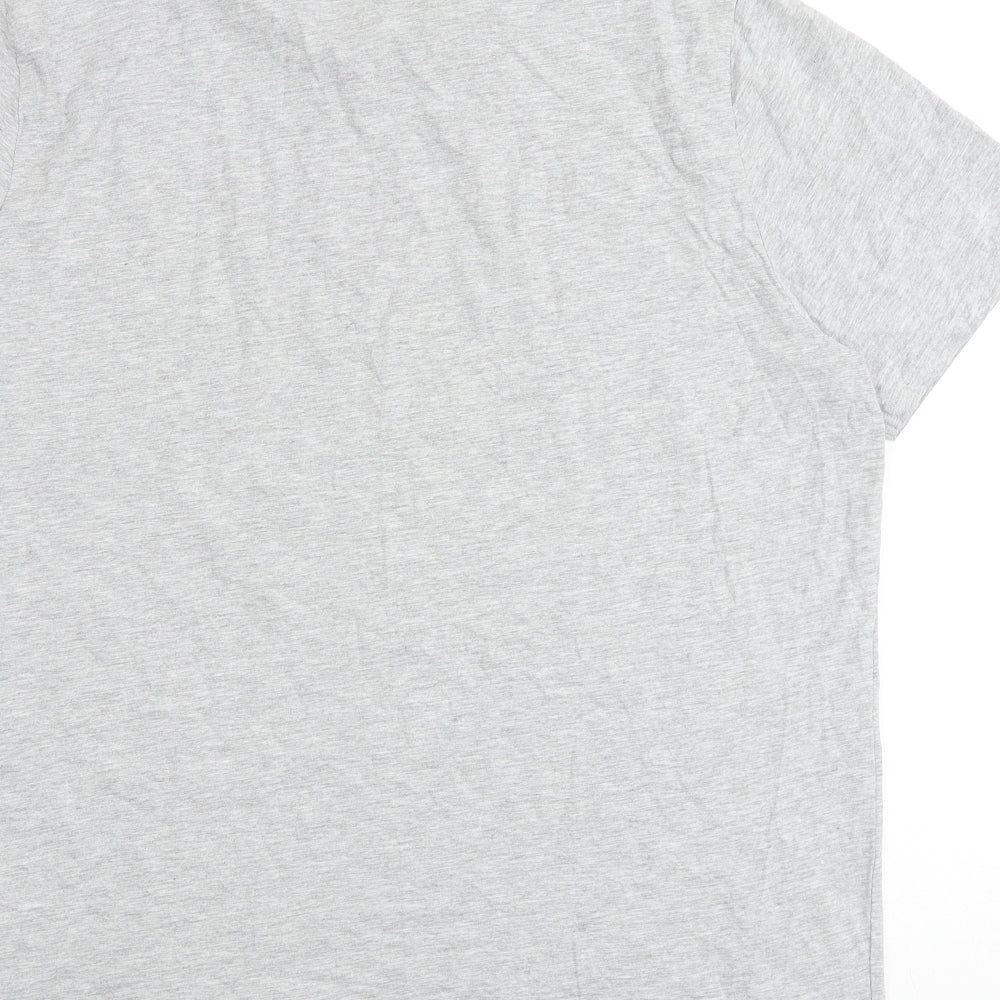 Dunnes Stores Mens Grey Cotton T-Shirt Size 2XL Round Neck