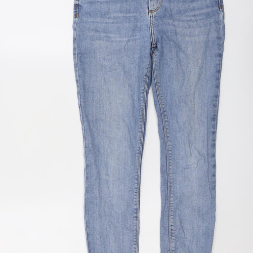 River Island Womens Blue Cotton Skinny Jeans Size 10 L25 in Regular Button