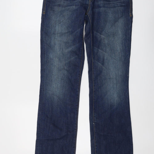 Mavi Womens Blue Cotton Straight Jeans Size 28 in L34 in Regular Button