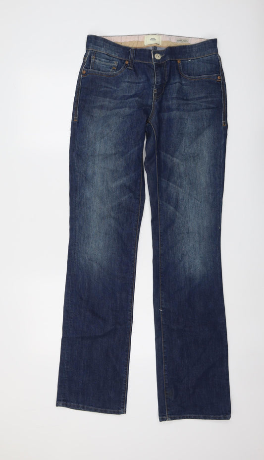 Mavi Womens Blue Cotton Straight Jeans Size 28 in L34 in Regular Button