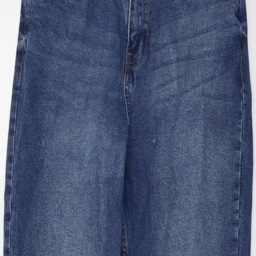 URBAN BLISS Womens Blue Cotton Straight Jeans Size 12 L27 in Regular Button