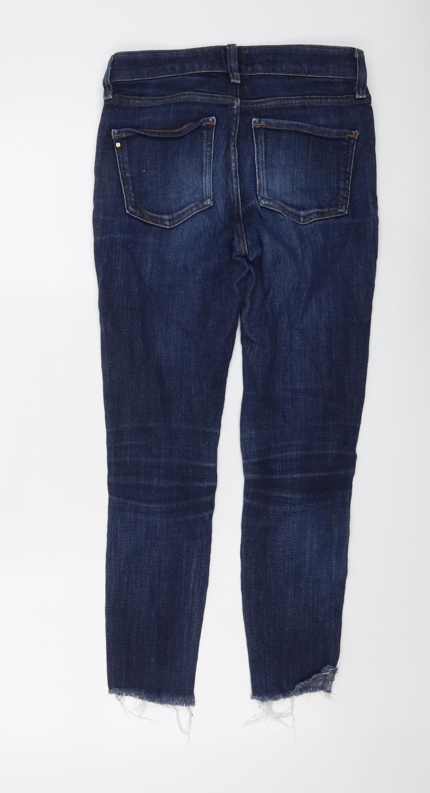 River Island Womens Blue Cotton Skinny Jeans Size 6 L24 in Regular Button