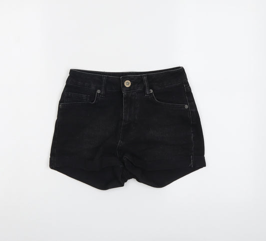 BDG Womens Black Cotton Hot Pants Shorts Size 26 in L3 in Regular Button