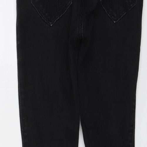 Hollister Womens Black Cotton Skinny Jeans Size 23 in L26 in Regular Button