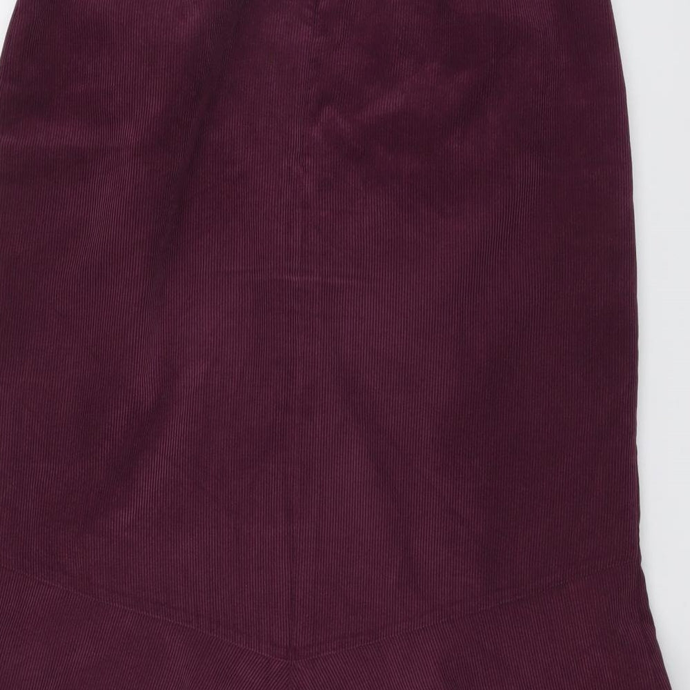 Eastex Womens Purple Cotton A-Line Skirt Size 16 Zip