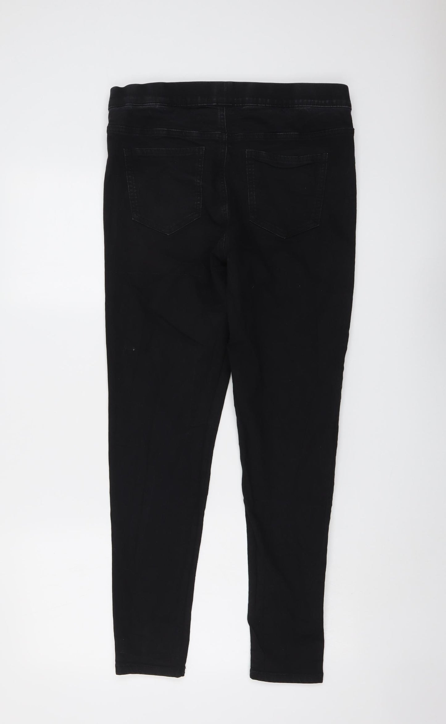 Marks and Spencer Womens Black Cotton Jegging Jeans Size 14 L28 in Regular