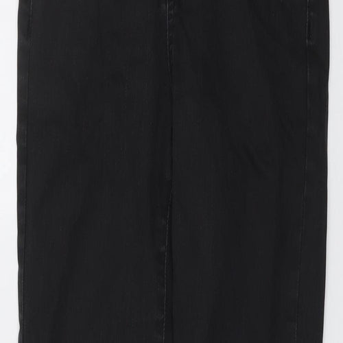 Topshop Womens Black Cotton Skinny Jeans Size 28 in L27 in Regular Button