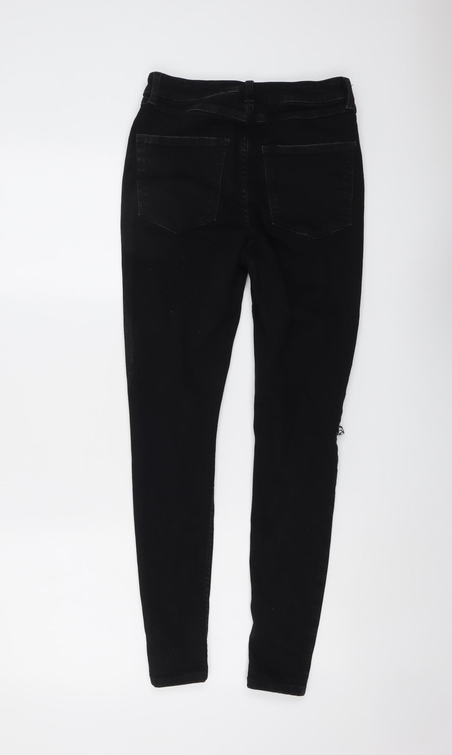 Very Womens Black Cotton Skinny Jeans Size 10 L26 in Regular Button