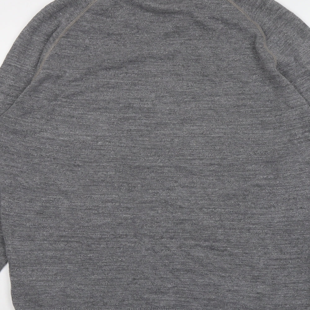 NEXT Mens Grey Round Neck Cotton Pullover Jumper Size L Long Sleeve
