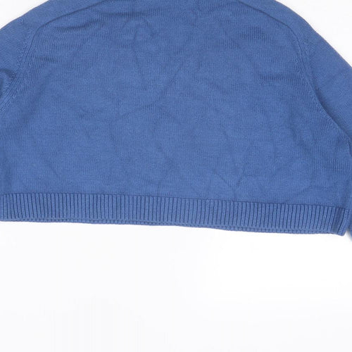 Zara Womens Blue Roll Neck Viscose Pullover Jumper Size S