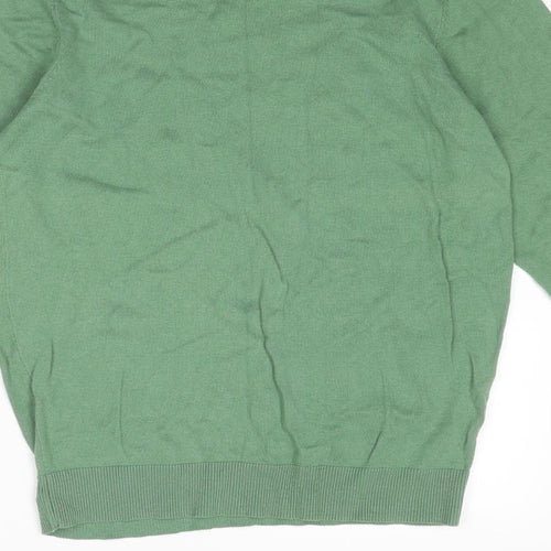 Threadbare Mens Green Round Neck Acrylic Pullover Jumper Size M Long Sleeve