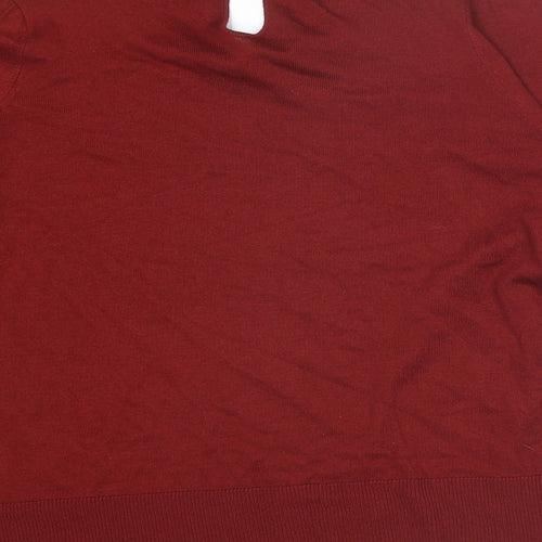 NEXT Womens Red Collared Polyester Pullover Jumper Size 12