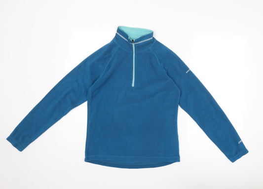 Trespass Womens Blue Polyester Pullover Sweatshirt Size S Zip