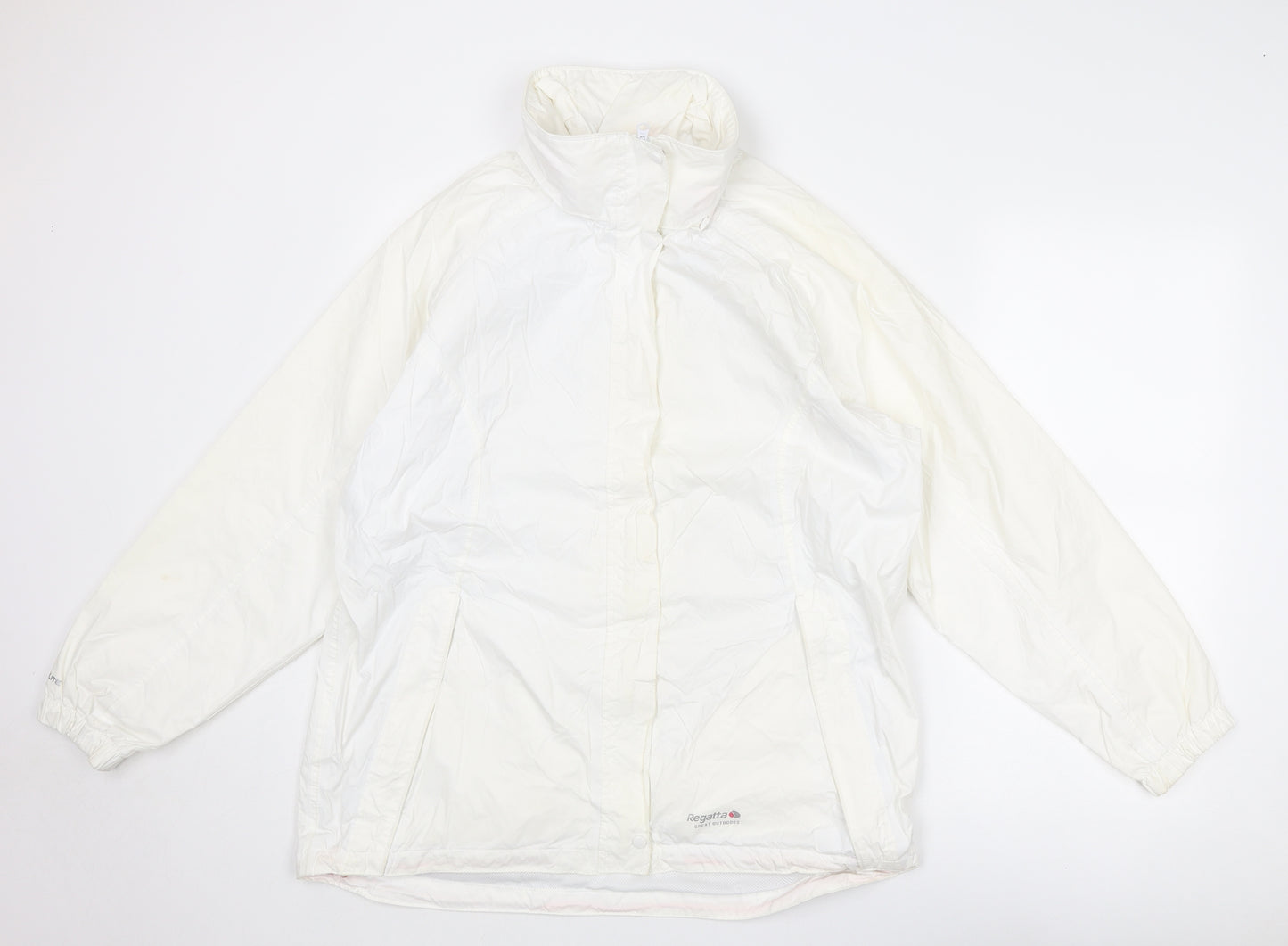 Regatta Womens White Windbreaker Jacket Size 16 Zip