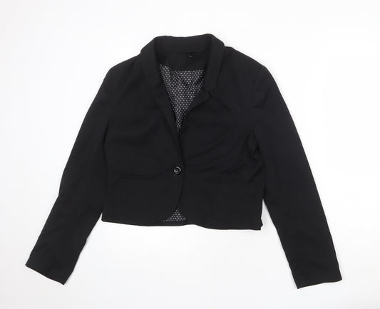 Divided by H&M Womens Black Polyester Jacket Blazer Size 14