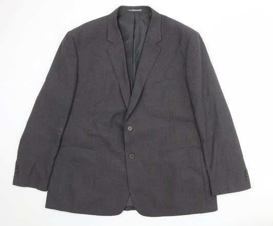 The Fitting Room Mens Grey Polyester Jacket Suit Jacket Size 48 Regular