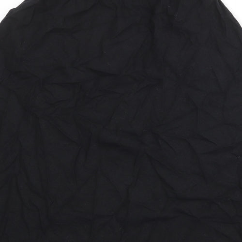Marks and Spencer Womens Black Polyester Swing Skirt Size 10