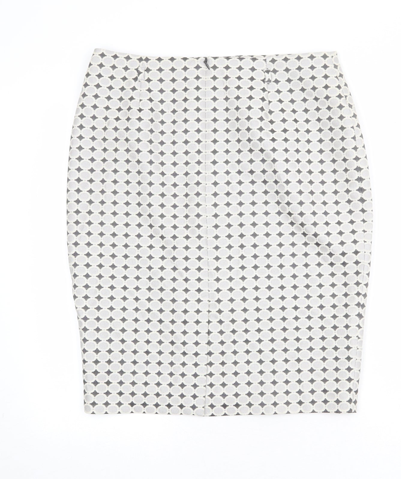 Marks and Spencer Womens Multicoloured Geometric Polyester Straight & Pencil Skirt Size 14 Zip
