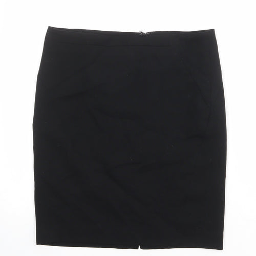 NEXT Womens Black Polyester Straight & Pencil Skirt Size 12 Zip