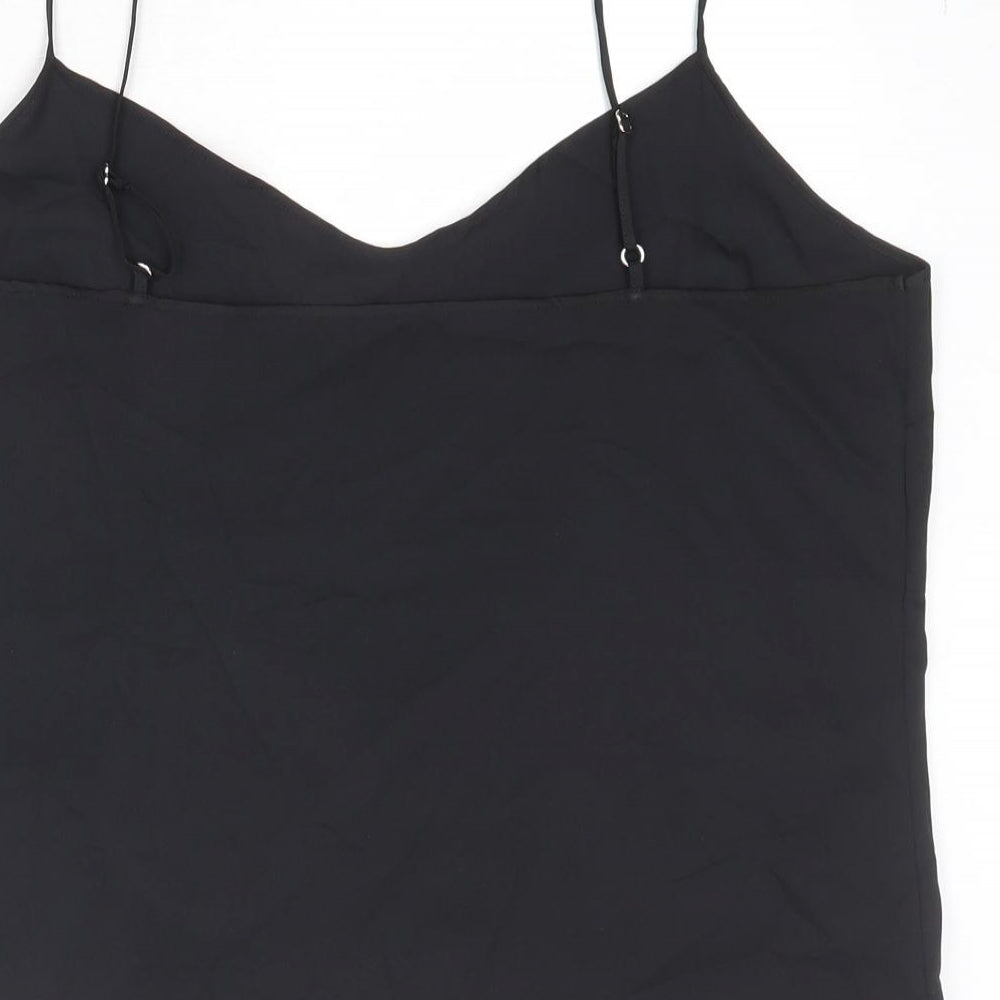 Marks and Spencer Womens Black Polyester Basic Tank Size 20 V-Neck