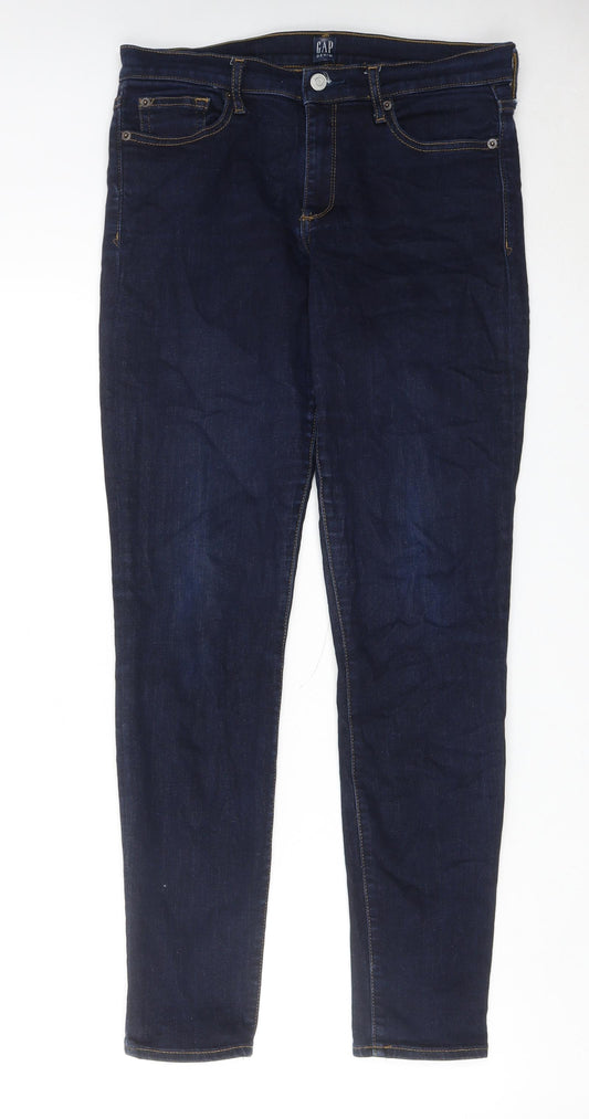 Gap Mens Blue Cotton Skinny Jeans Size 30 in Regular Zip