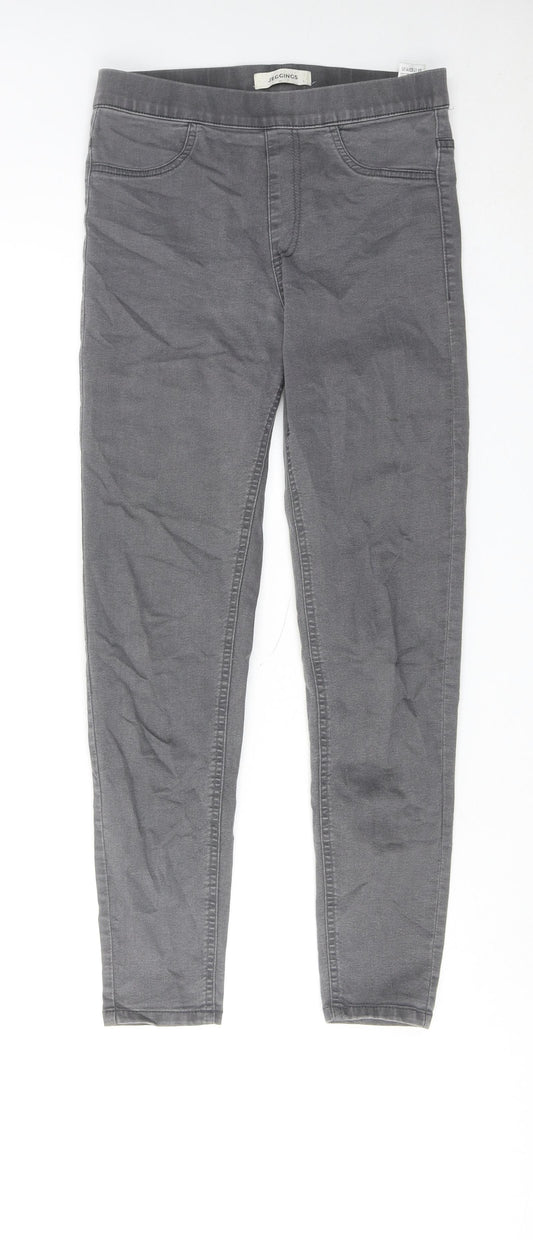 Marks and Spencer Womens Grey Cotton Jegging Jeans Size 8 Regular