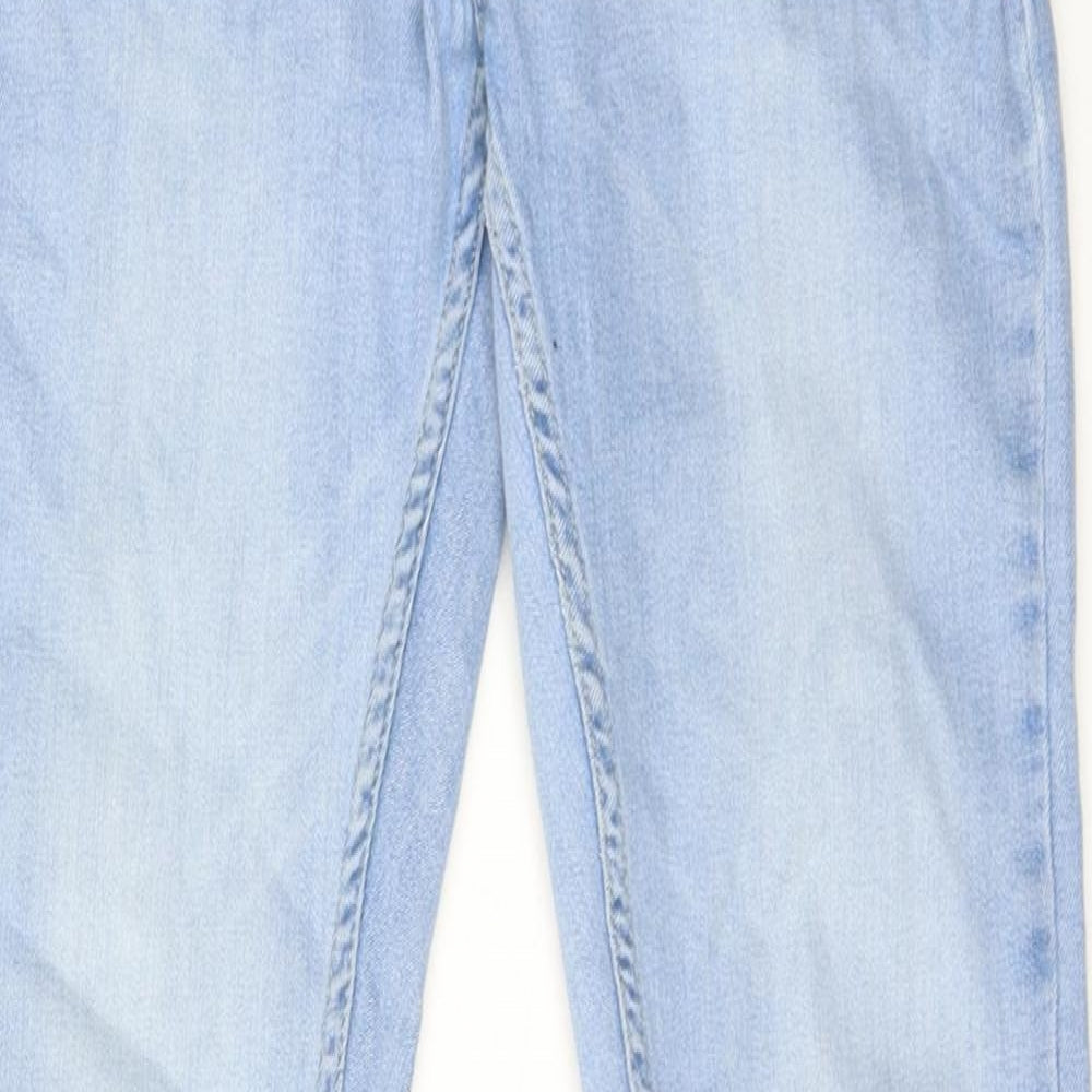 Topman Mens Blue Cotton Skinny Jeans Size 32 in Regular Zip