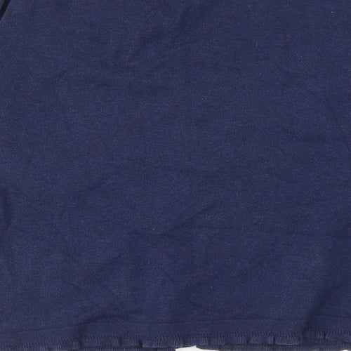 Laura Ashley Womens Blue V-Neck Cotton Cardigan Jumper Size 12