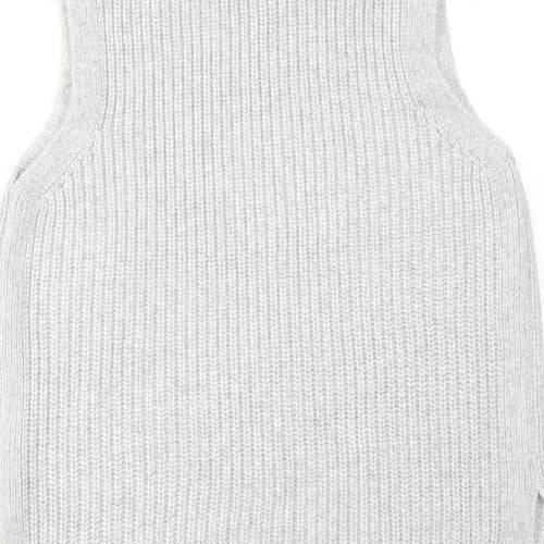 Marks and Spencer Womens Grey Roll Neck Polyester Vest Jumper Size L