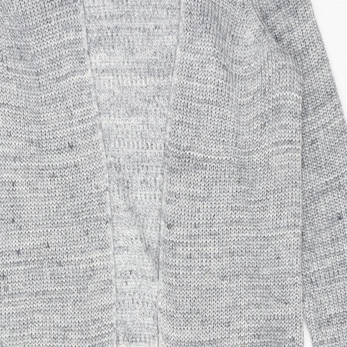 Tommy Hilfiger Womens Grey V-Neck Cotton Cardigan Jumper Size XS